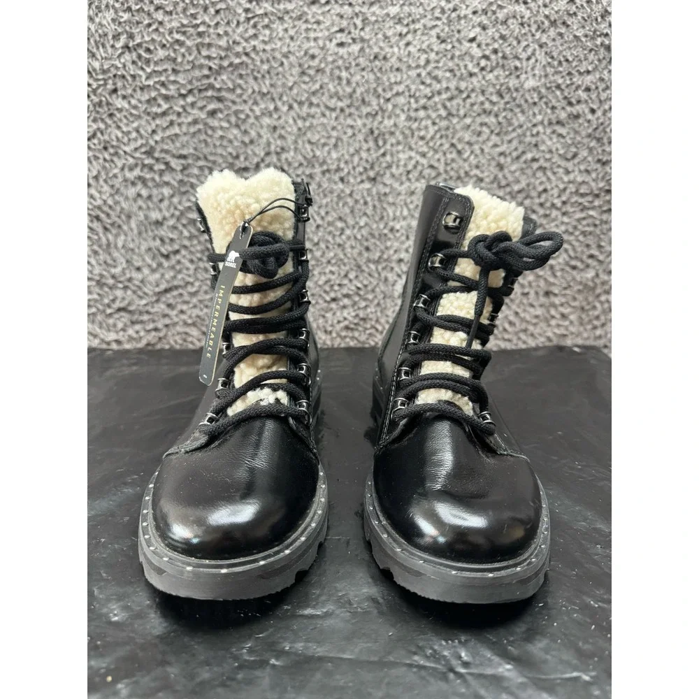 Sorel‎ Lennox Lace Cozy  WP Flat Ankle Boot Womens Size 8